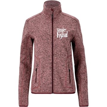 Tønder Festival Strik Fleece TF logo  - Dame - Lys Mahogni 